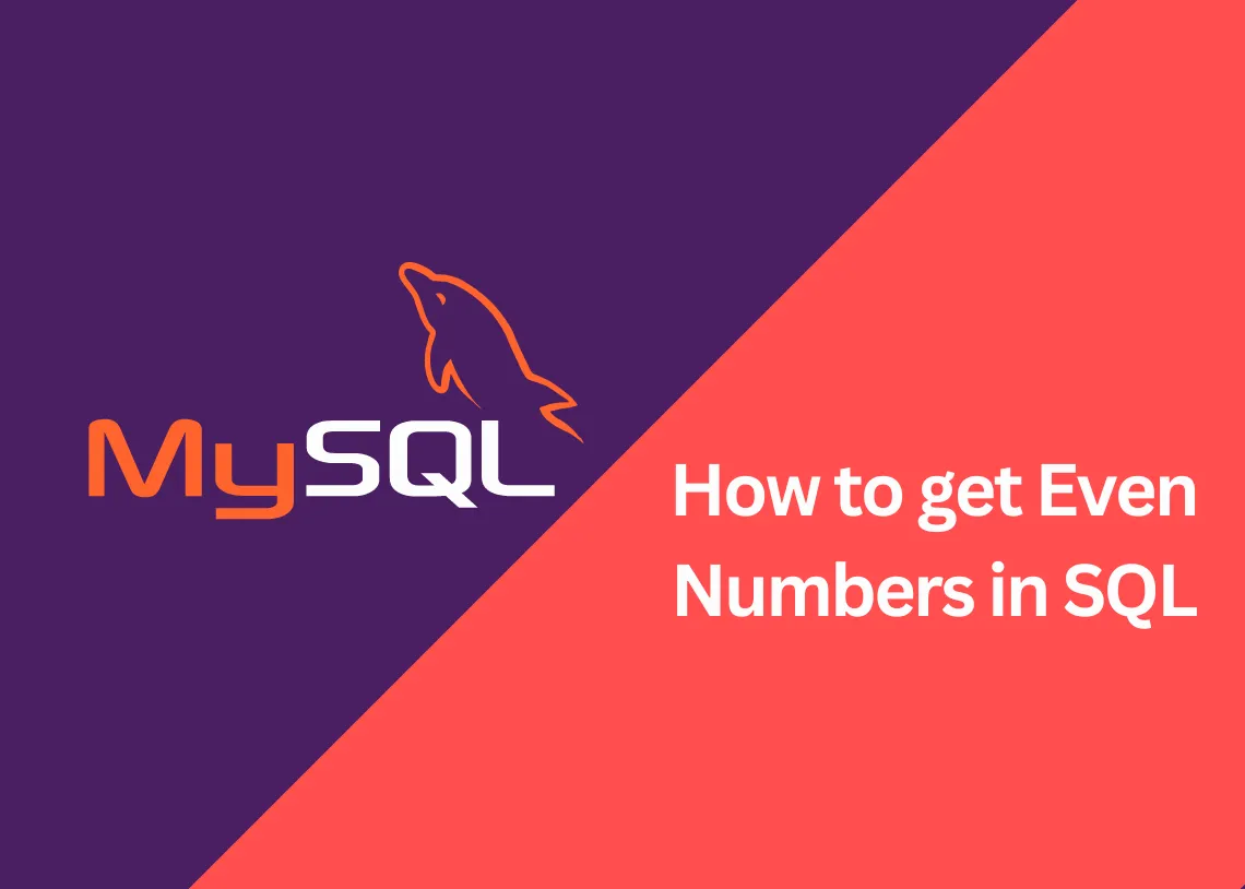 how to get even numbers in sql