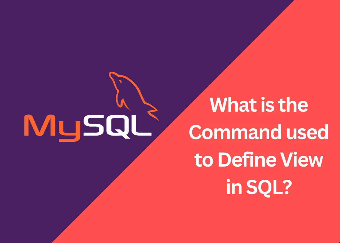 what is the command used to define view in sql