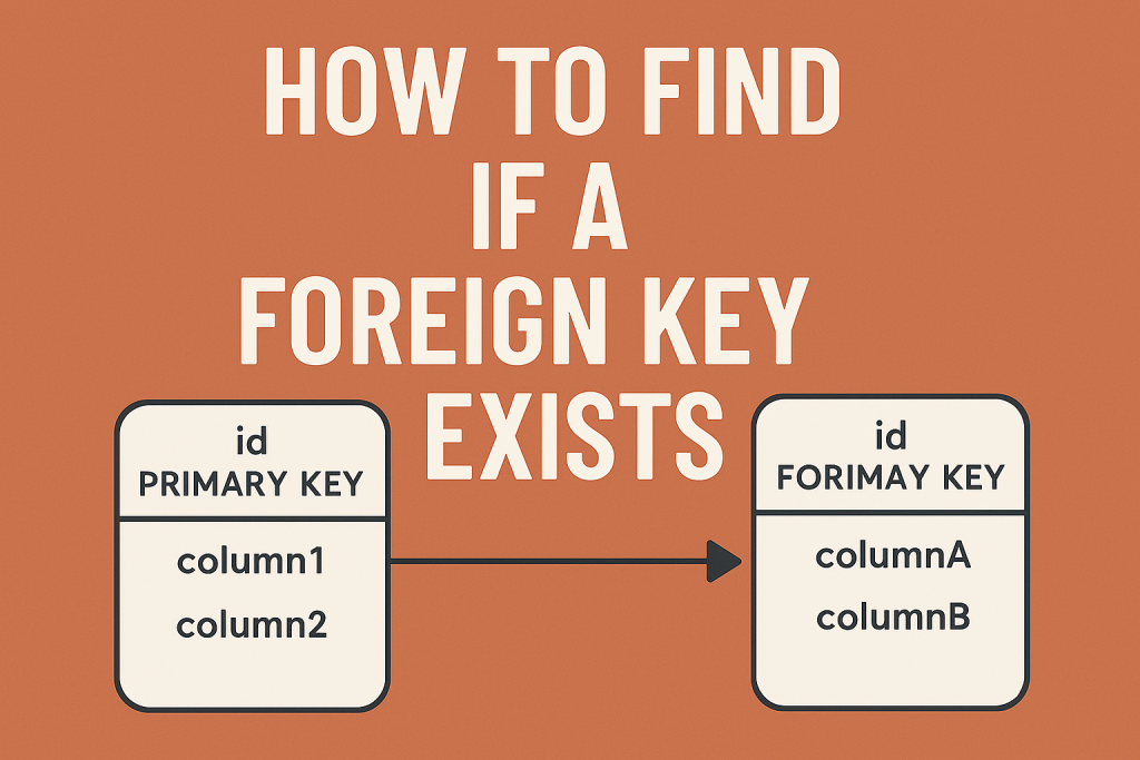 How to find if a foreign key exists 7 How to find if a foreign key exists