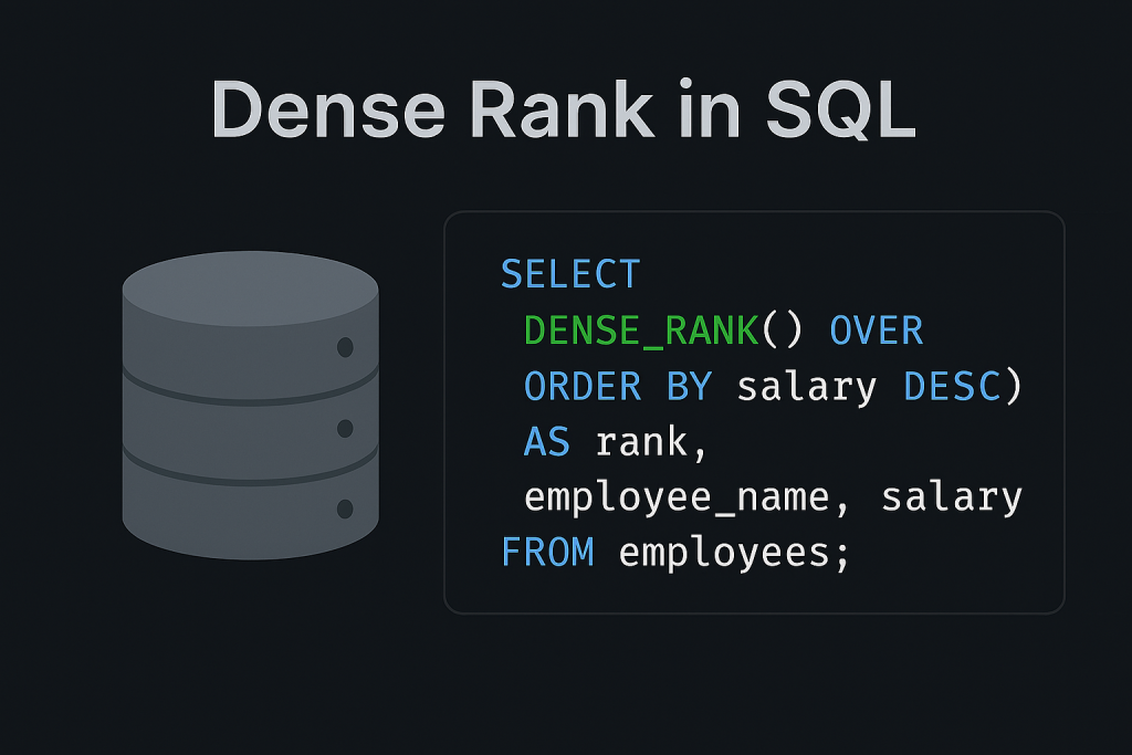 DENSE_RANK SQL 27 dense rank in SQL